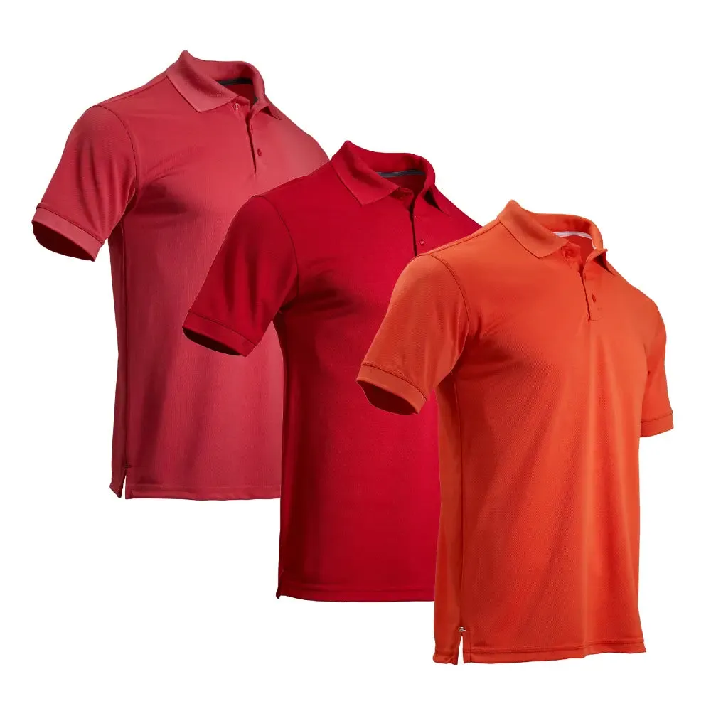 3 Pack Men's Short Sleeve Polo Shirts