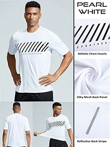 5 Pack Men’s Active Quick Dry Crew Neck T Shirts | Athletic Running Gym Workout Short Sleeve Tee Tops Bulk (Edition 2, XX-Large)