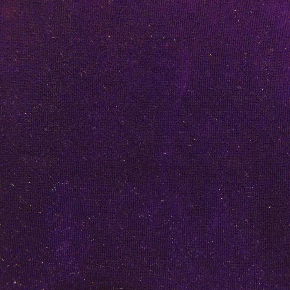 6 x 6 Fashion Fabric Swatch - Stretch Velvet 4-Way - Purple