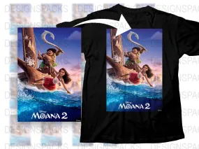 Adventure Awaits with Moana and Maui on Wave Png Digital Download