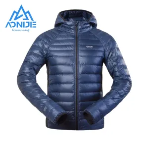 AONIJIE FM5141 Men’s Lightweight White Goose Down Jacket | Hooded 800FP Short Coat for Running & Travel