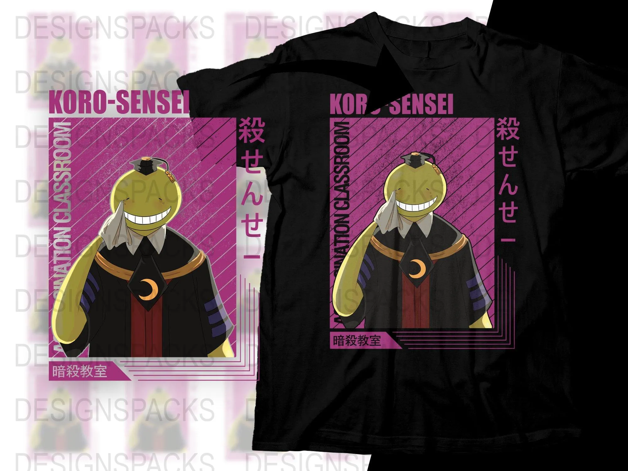 Assassination Classroom Koro-Sensei Themed Png Digital Download