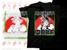 Beast Mode Goku Character Custom Graphic Png Digital Download