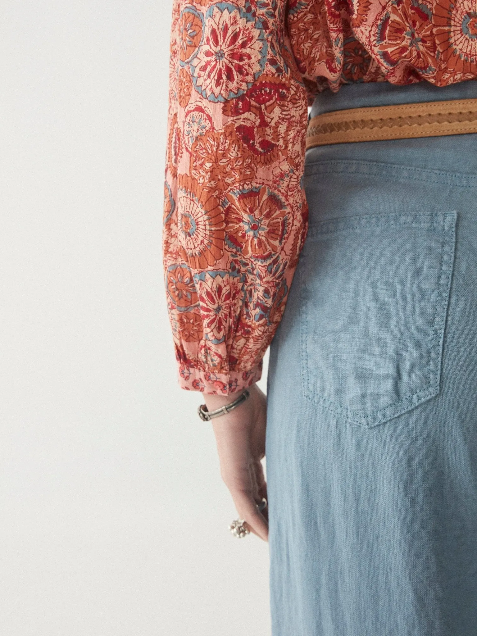 Beatrice Blouse - Rust Flamingo