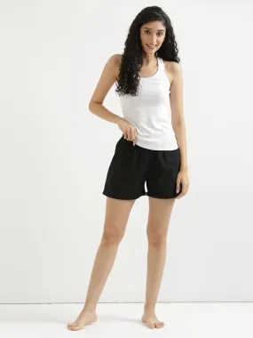 Black Airy-Linen Shorts