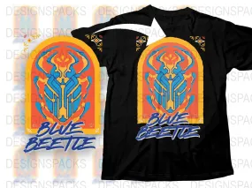 Blue Beetle Art Print Graphic Design Png Digital Download