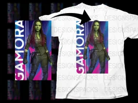 Bold Graphic Design Gamora Character Themed Png Digital Download