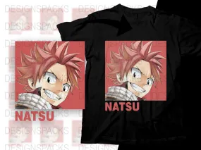 Bold Graphic Natsu Png Digital Download Anime- Apparel Collection