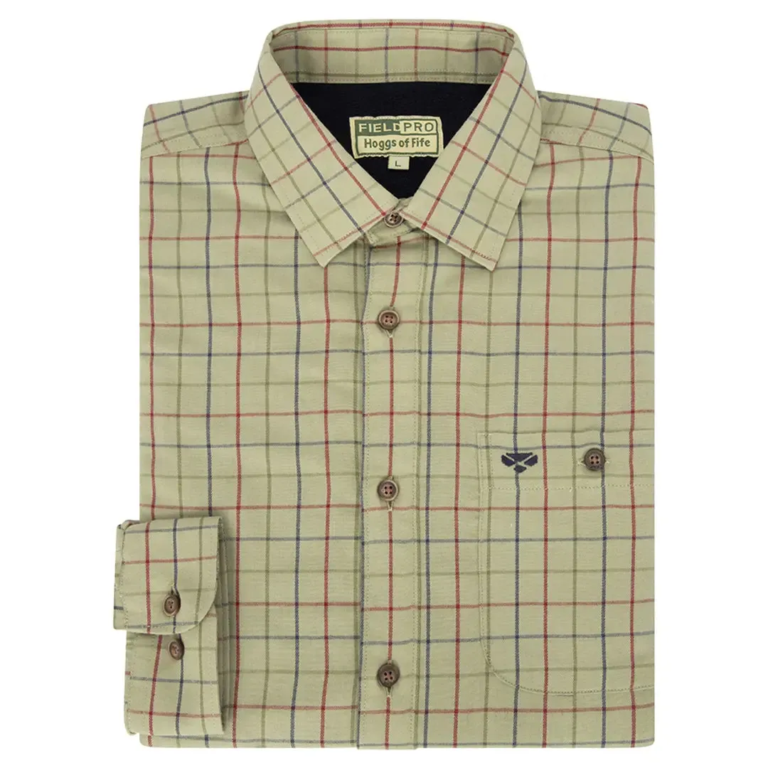 Boxwood Micro-Fleece Lined Shirt - Green Tattersall Check by Hoggs of Fife