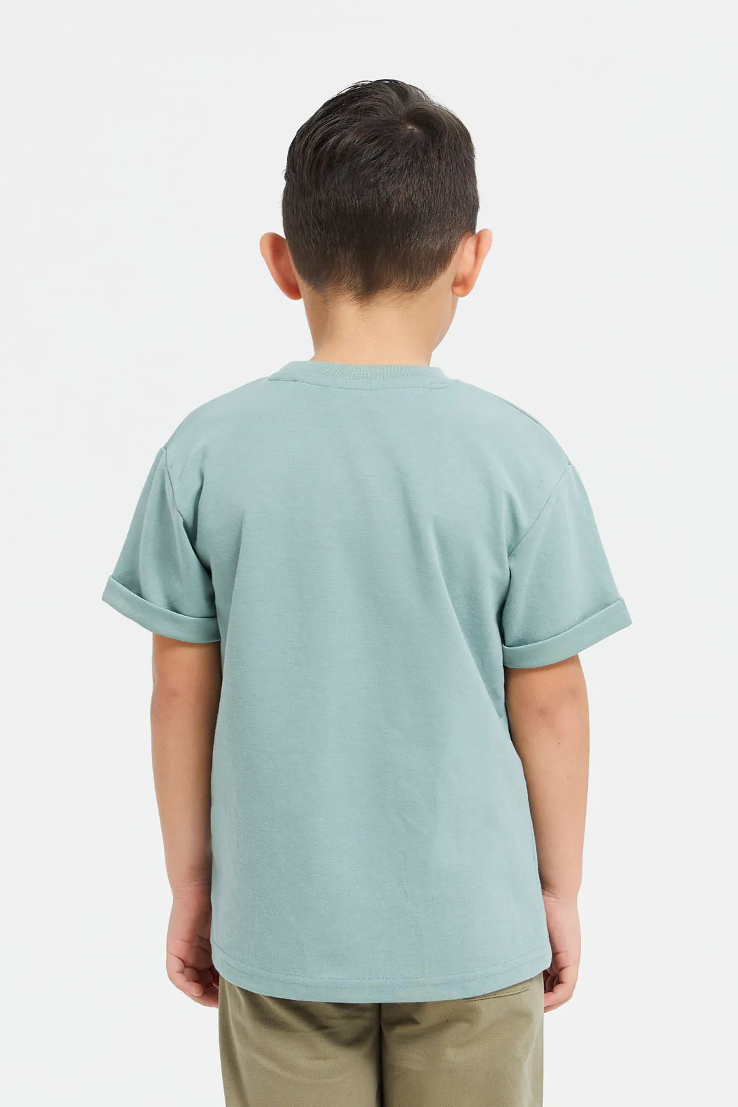 Boys Mint Embroidered T-Shirt