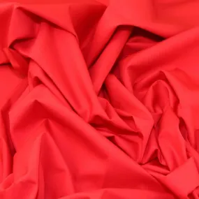 Bright Red Plain Rose & Hubble Cotton Poplin Fabric