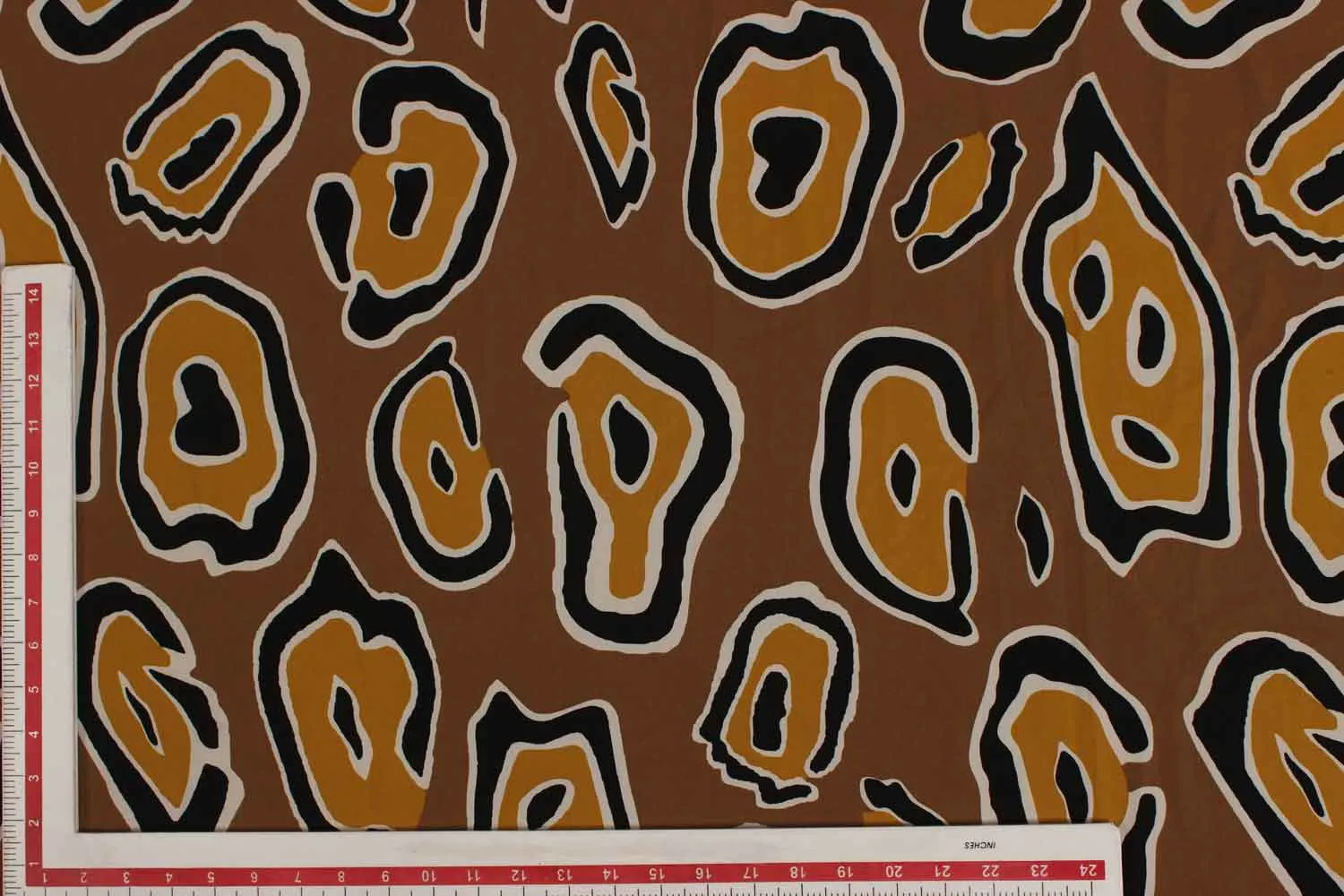 Brown Printed Twill Fabric