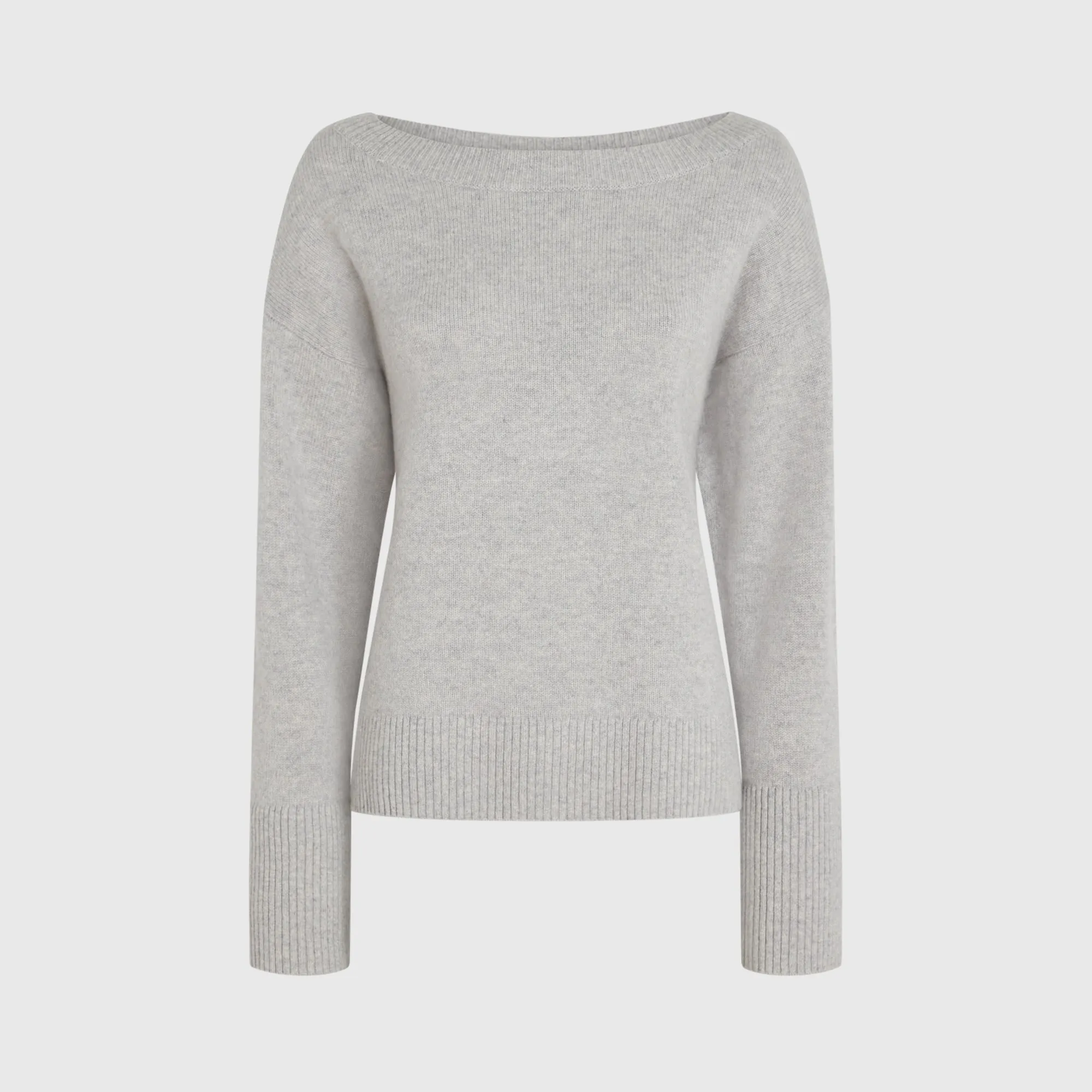 Cashmere Wide-Sleeve Boatneck Sweater