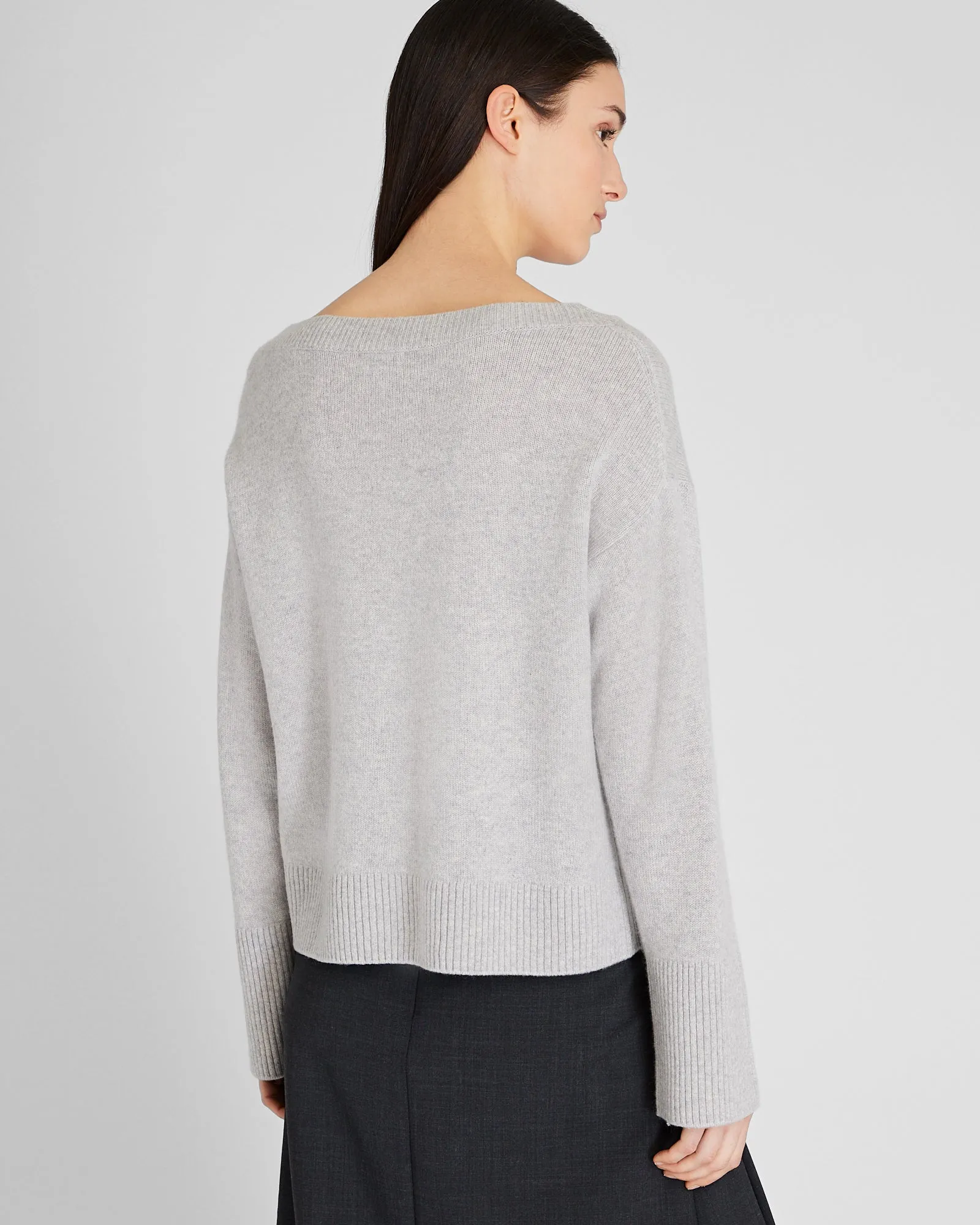 Cashmere Wide-Sleeve Boatneck Sweater