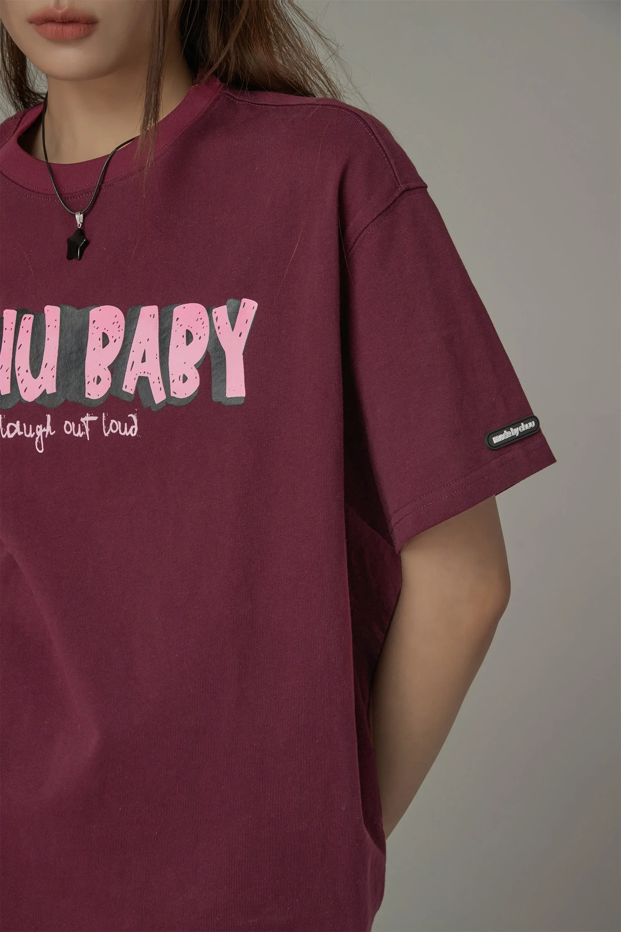 Chuu Baby Logo Cotton Loose Fit T-Shirt