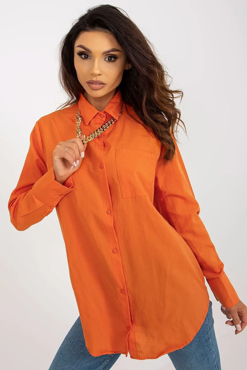 Classic Cotton-Poly Long Sleeve Button-Up Shirt