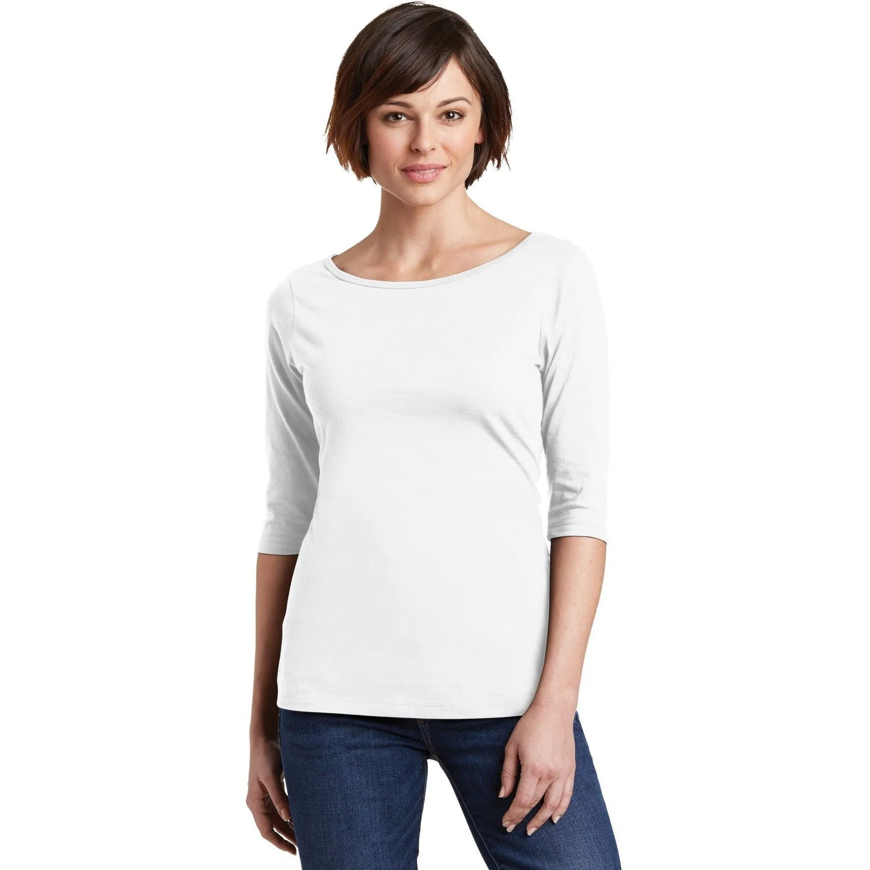 CLOSEOUT - District Women's Perfect Weight 3/4-Sleeve Tee