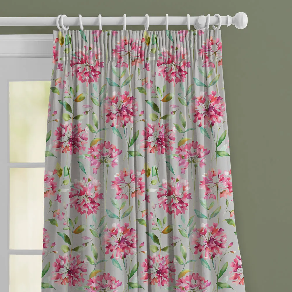 Clovelly Printed Made to Measure Curtains Stone