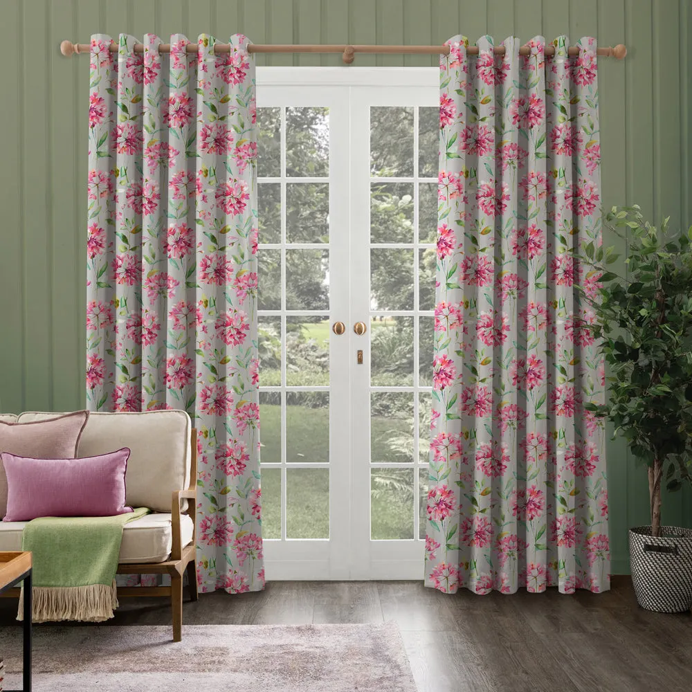 Clovelly Printed Made to Measure Curtains Stone