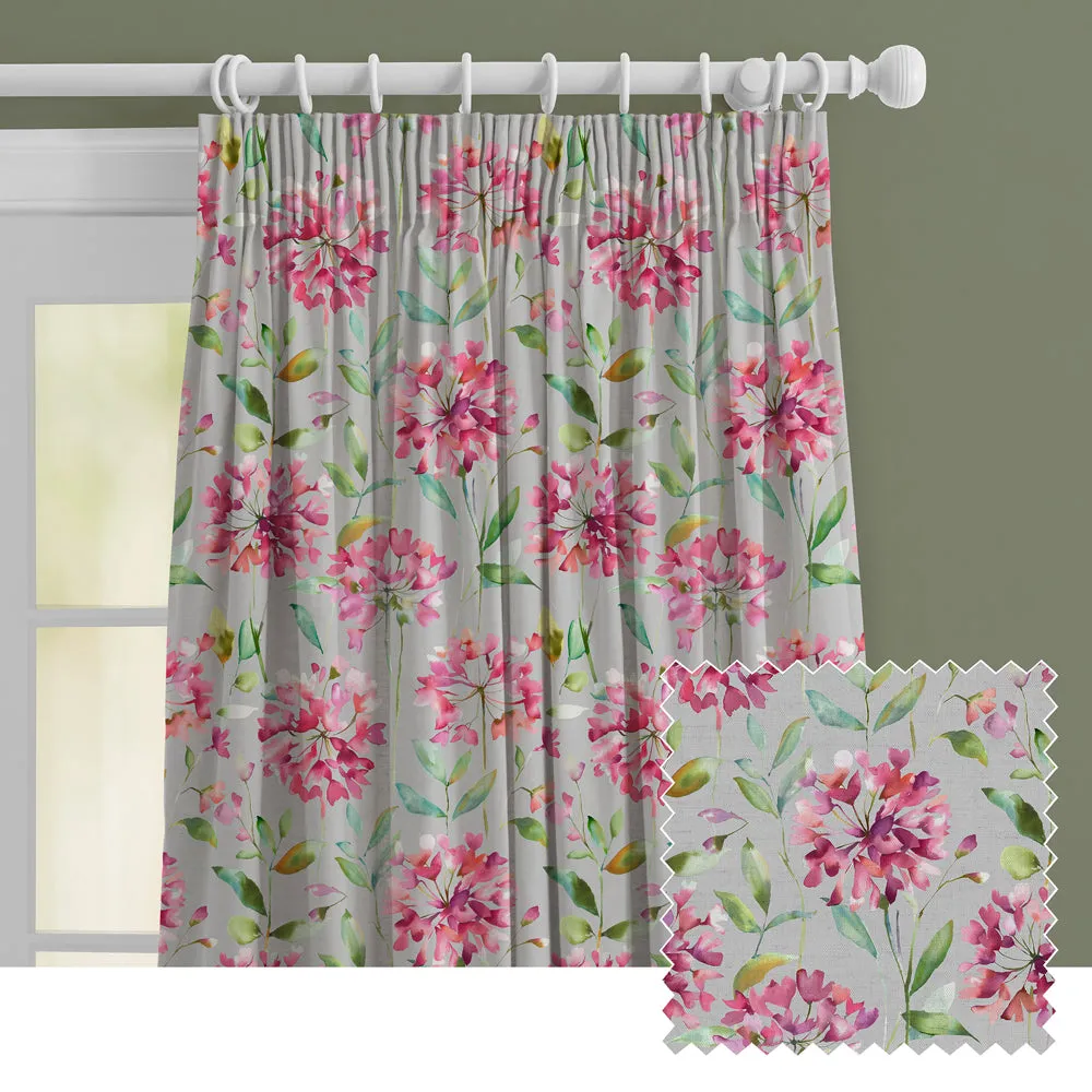 Clovelly Printed Made to Measure Curtains Stone