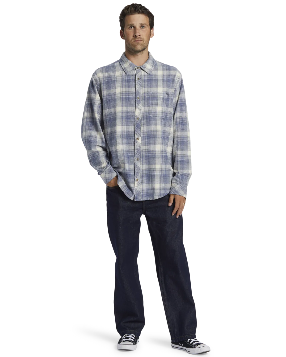 Coastline Flannel Shirt in Slate Blue