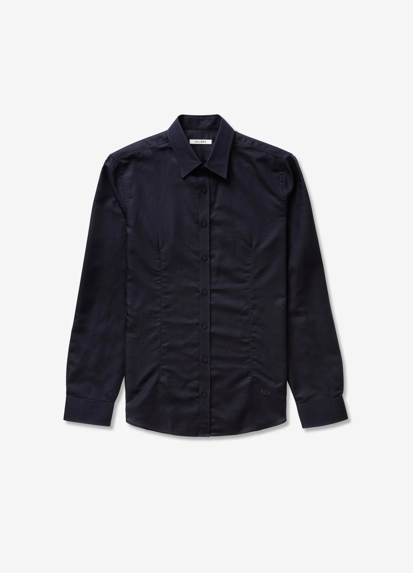 Cotton Linen Shirt Navy