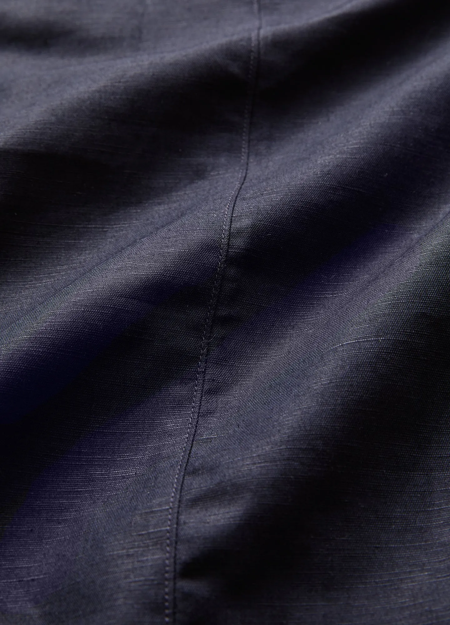 Cotton Linen Shirt Navy