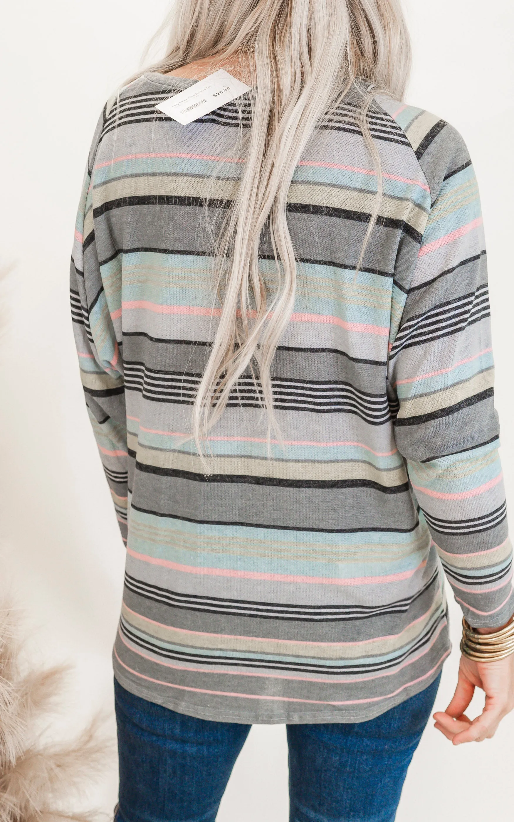 Cozy Stripe Vibes Dolman Top