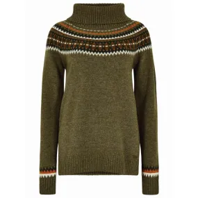 Dubarry Riverdale Ladies Fairisle Jumper - Dusky Green