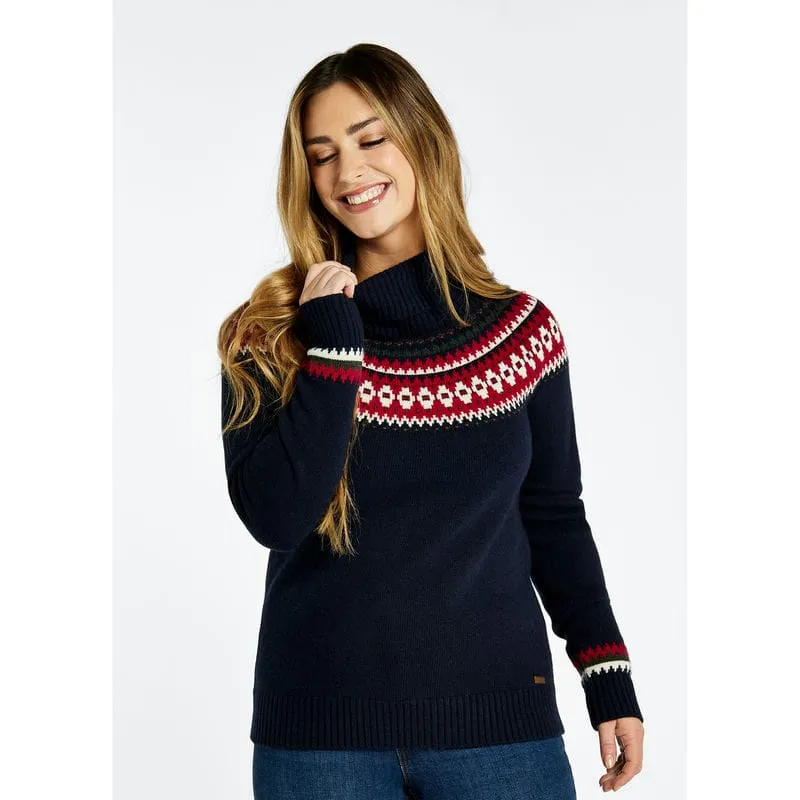 Dubarry Riverdale Ladies Fairisle Jumper - Navy