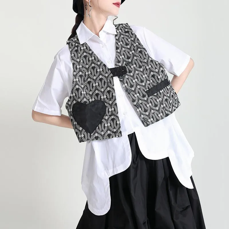 Fashion Vintage Women Sweetheart Design Vest