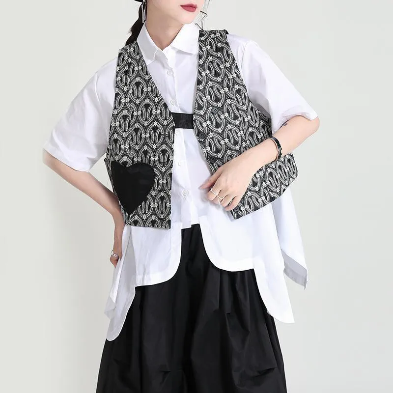 Fashion Vintage Women Sweetheart Design Vest