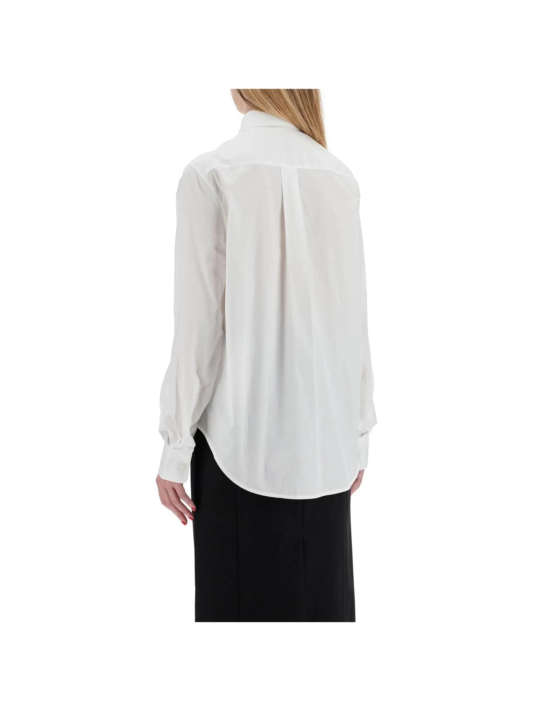 Flared Poplin Shirt