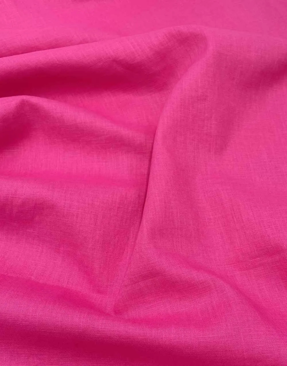 Fuchsia Pink Washed Linen Fabric