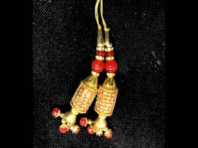 Golden Red Beads Designer Latkans