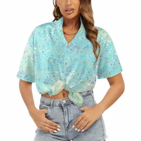 Green Splash  Women's Hawaiian Shirt