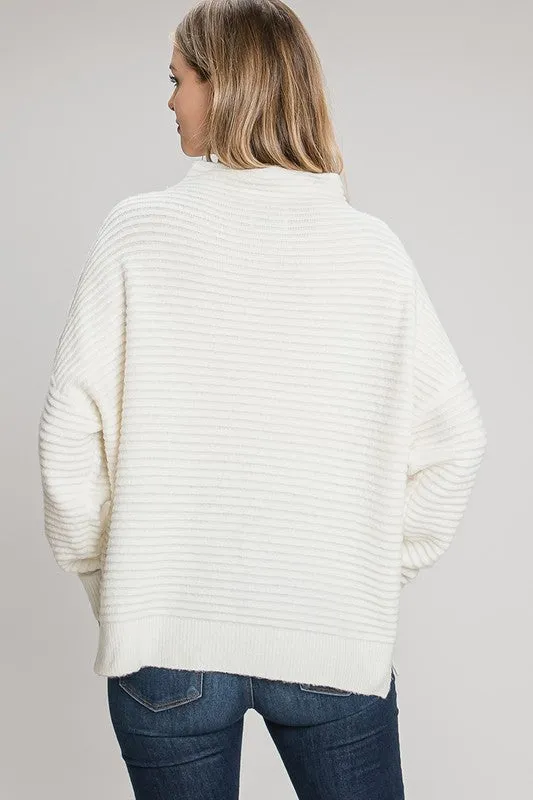 Ivory Mock Neck Sweater