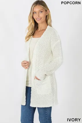 Ivory Popcorn Cardigan