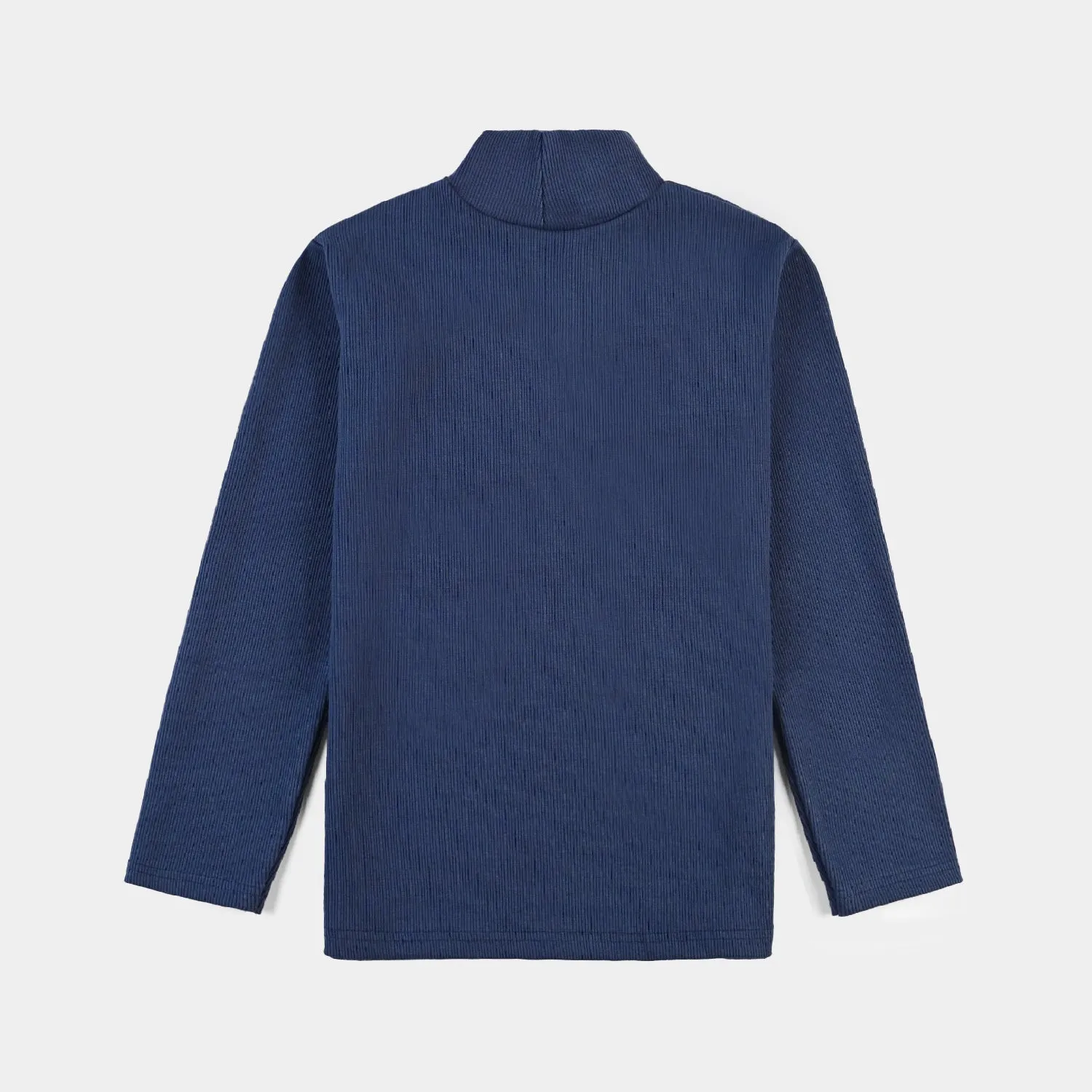 Kids Unisex Thermal Turtle Neck -NAVY