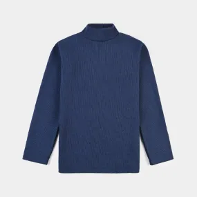 Kids Unisex Thermal Turtle Neck -NAVY