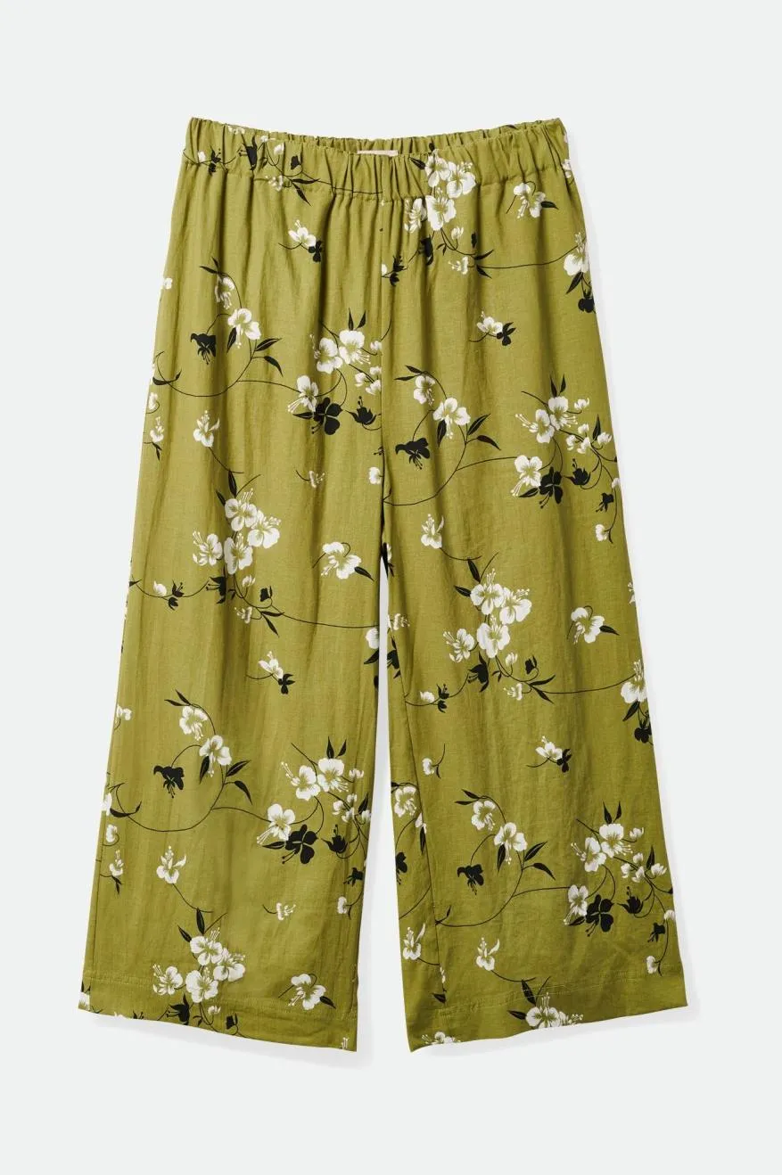 Lanai Linen Wide Leg Pant - Moss