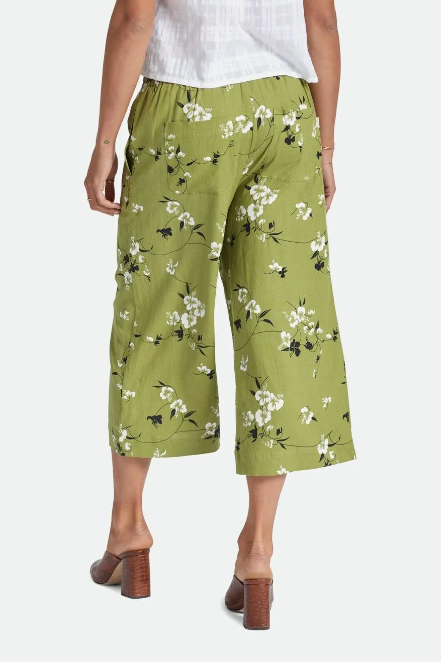 Lanai Linen Wide Leg Pant - Moss