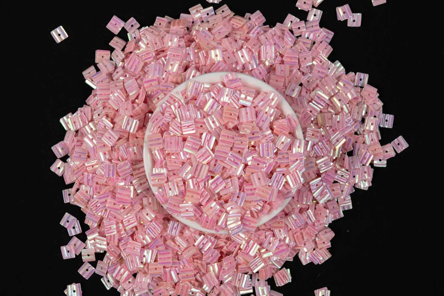 Light Pink Square Plastic Sequins/Sitara(Wholesale)