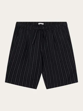 Loose striped shorts - Stripe - navy