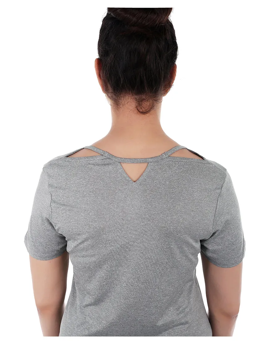 LOSHA EASY MOVEMENT REGULAR FIT T-SHIRT-GREY