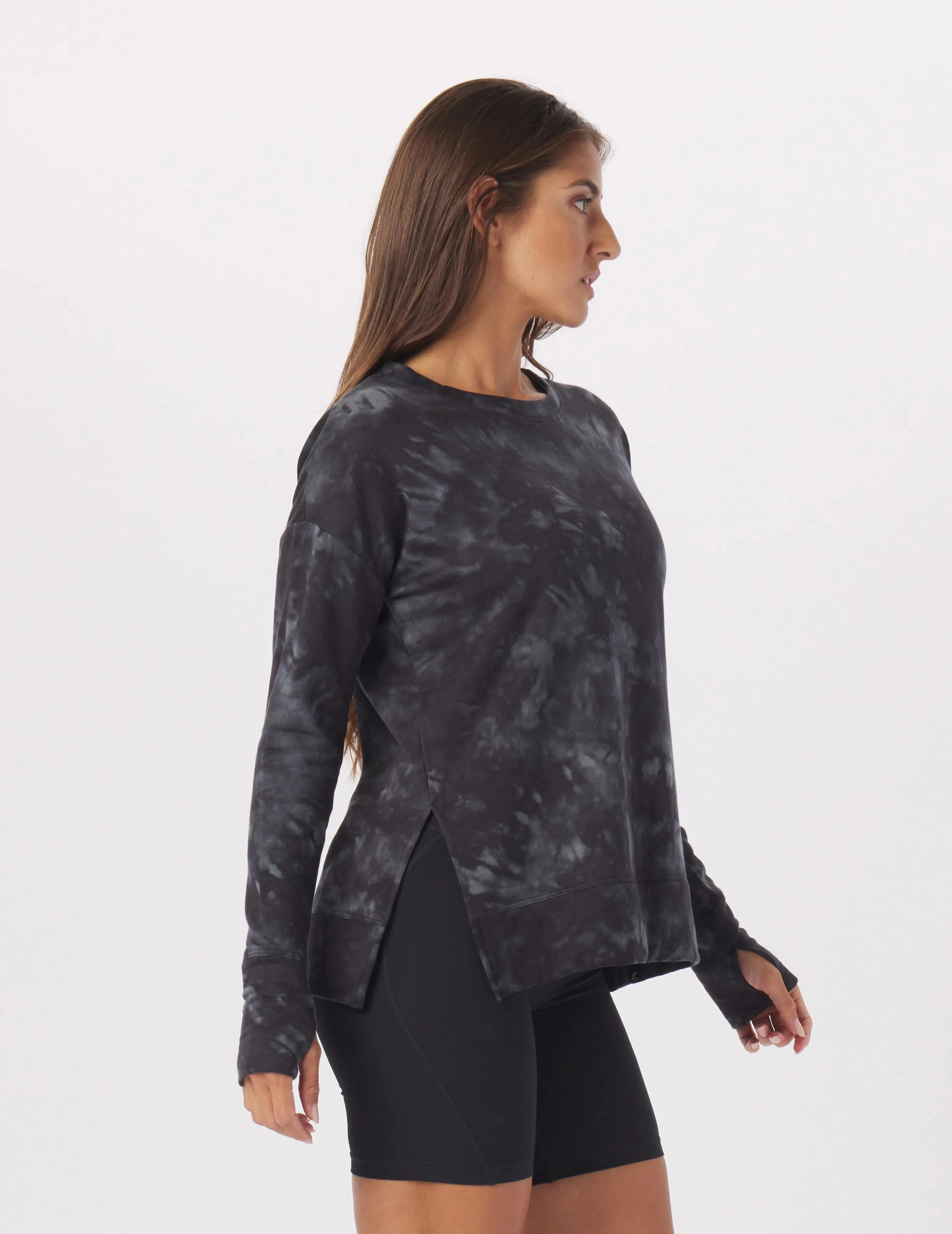 Lounge Long Sleeve: Black Stone Dye