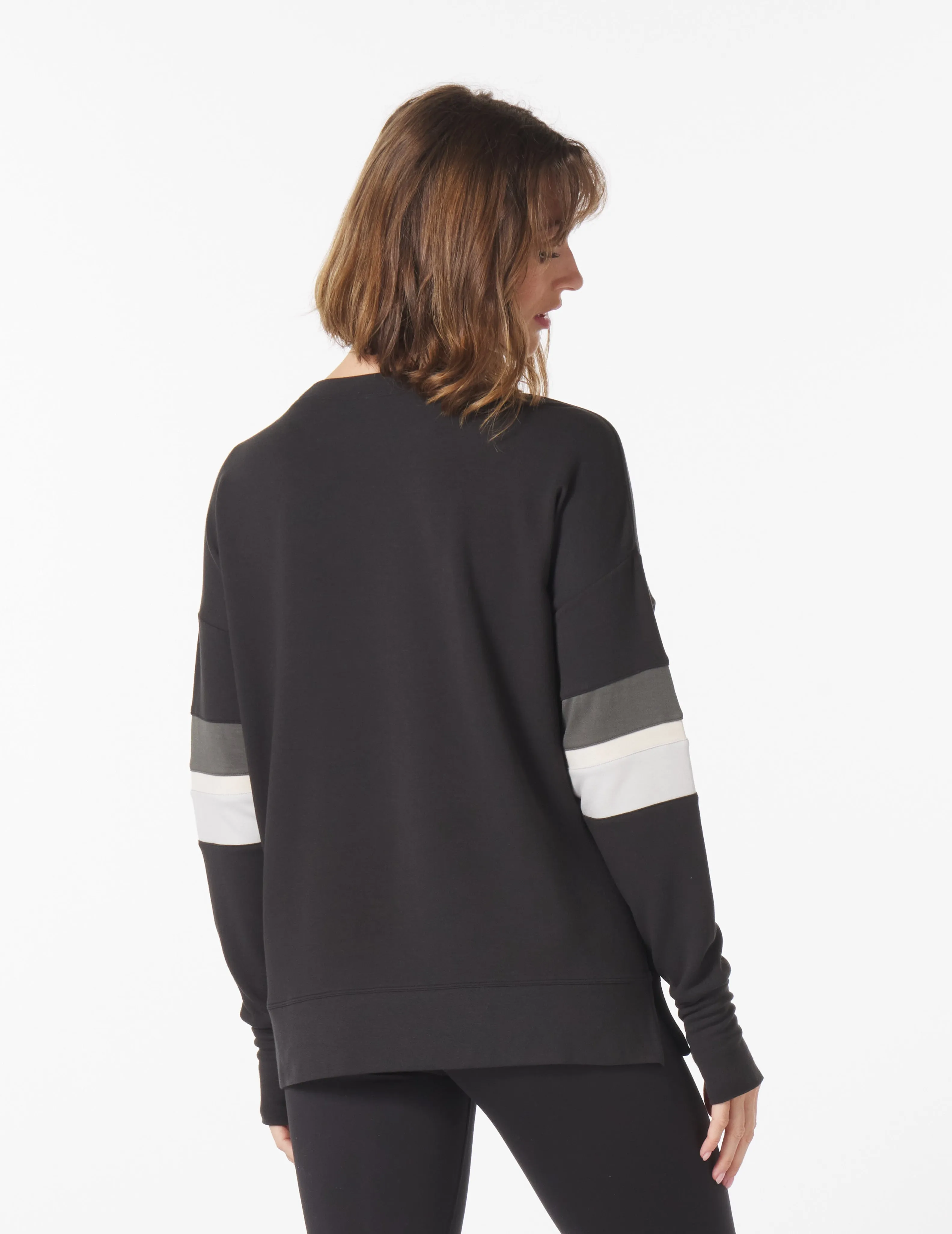 Lounge Long Sleeve: Black/Carbon/Oatmilk/Ash Grey