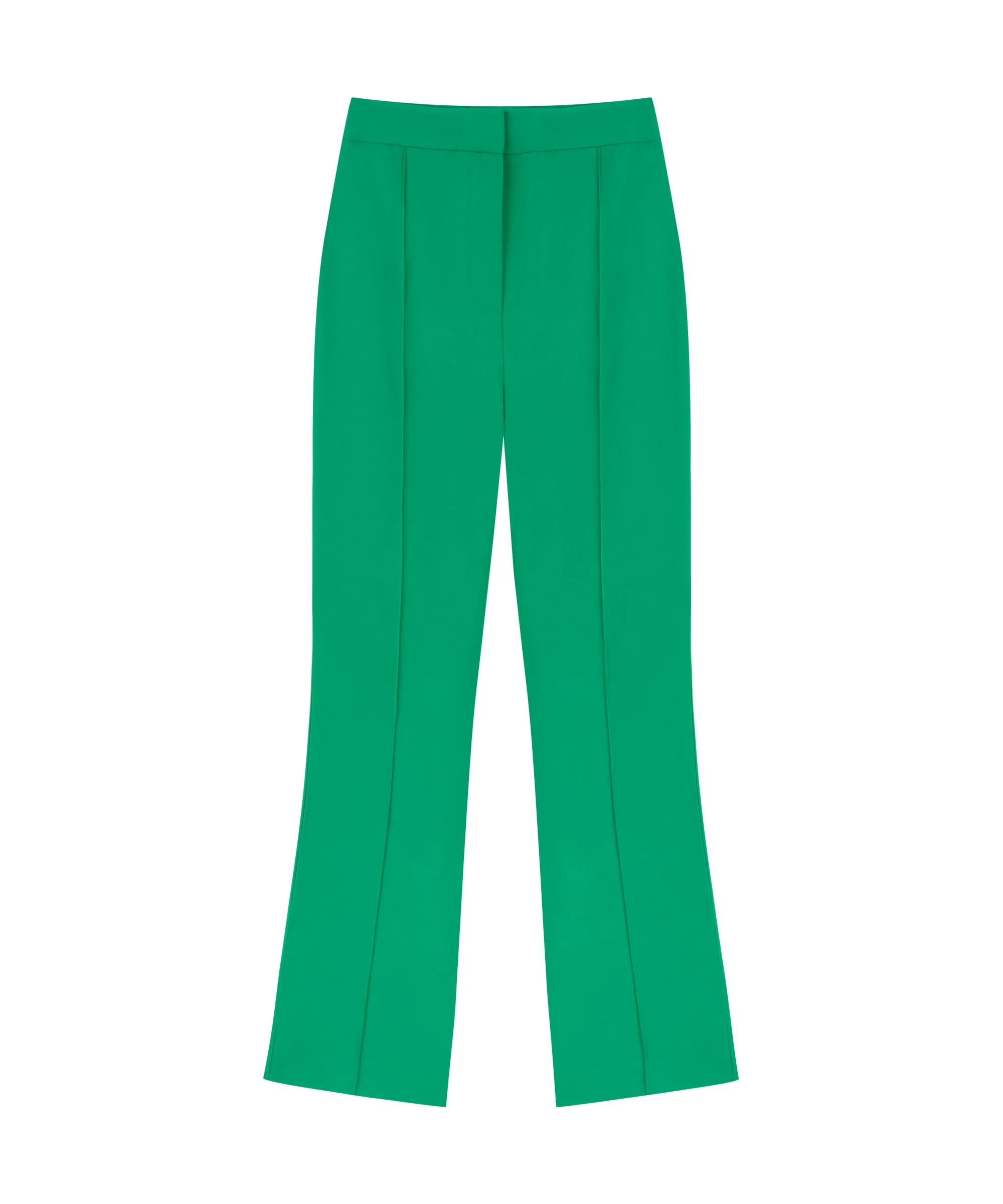 Machka Straight Fit Crepe Trousers Green