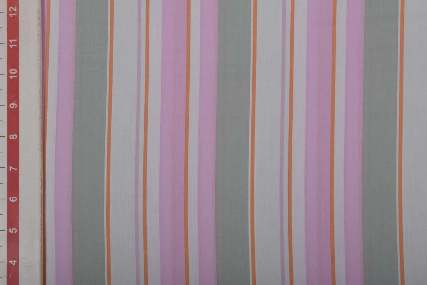 Multicolor Stripes Cotton Satin Fabric