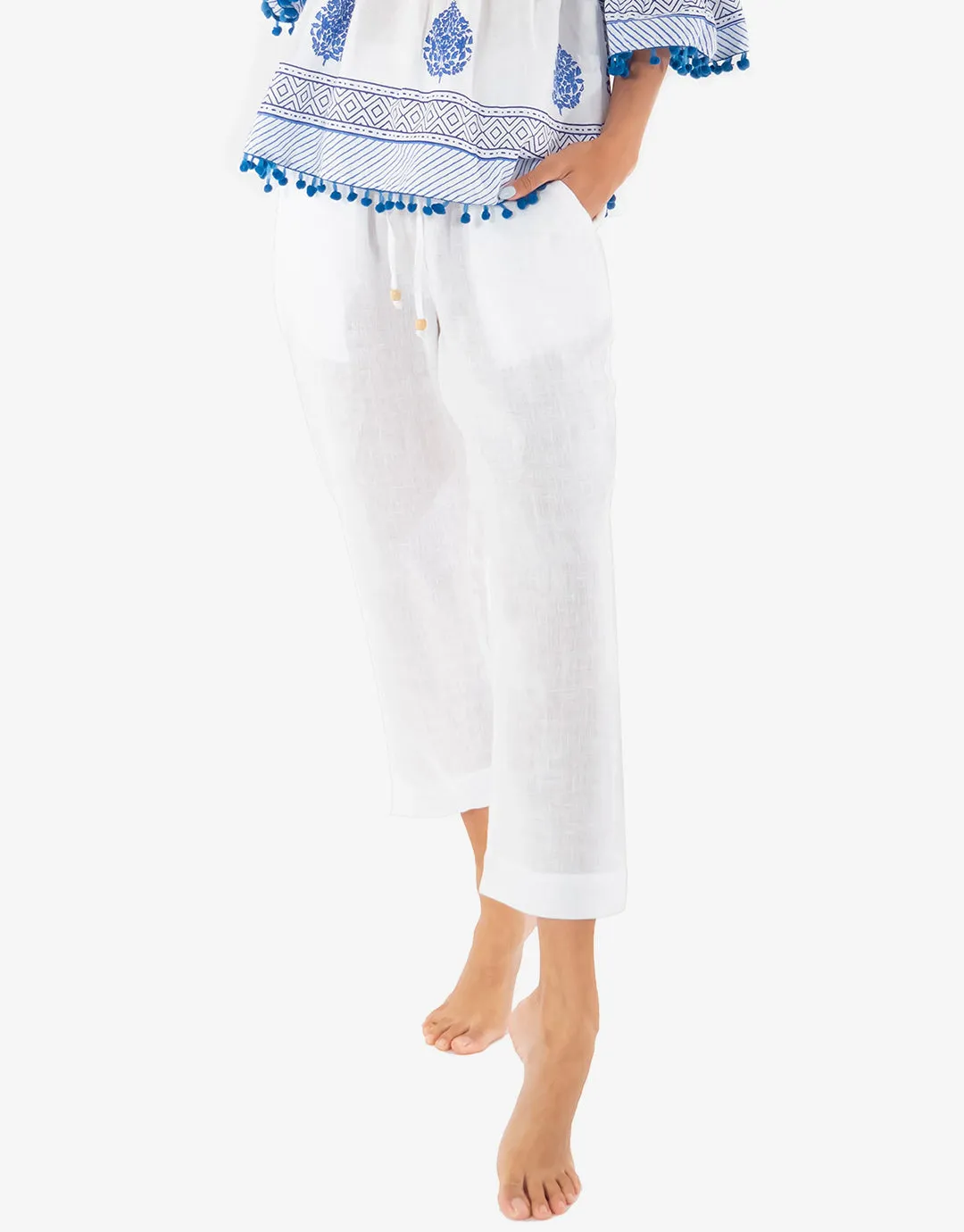 Naomi Beach Trousers - White